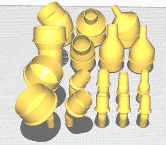 30° elbow vacuum hose adapters for all common sizes