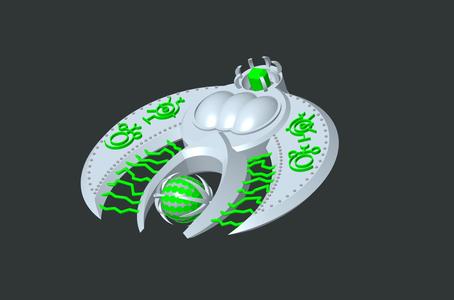 Cyber skeleton spaceship fan made