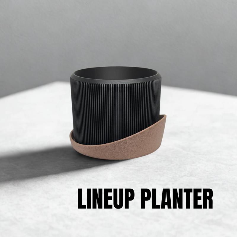 LINEUP PLANTER WITH DRIP TRAY / STL / HOME DECOR / DECORATION / SUCCULENT / FLOWER