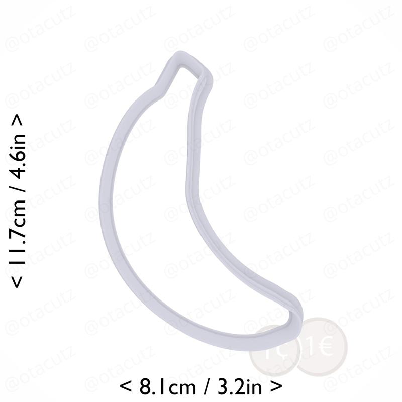 Banana Cookie Cutter 4.25in / 10.8cm