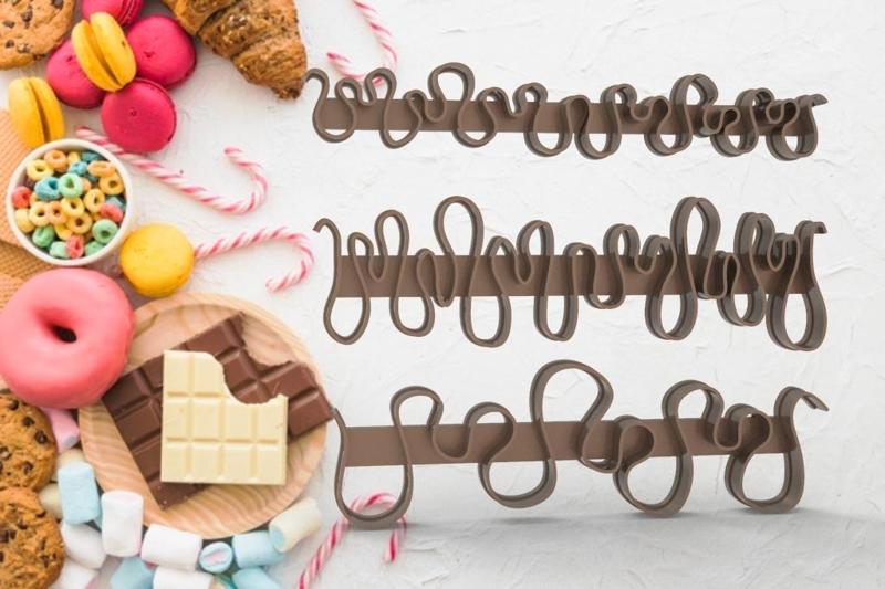 Set x 3 melted chocolate