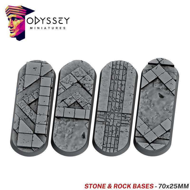 Stone and Rock Bases - Oval 70x25mm