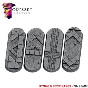 Stone and Rock Bases - Oval 70x25mm