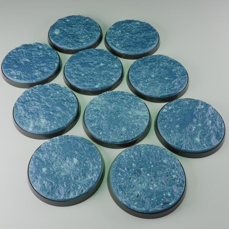 10x 50mm base with Arctic Polygon ground (+toppers)