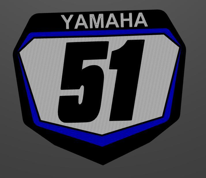 Yamaha mini number plate