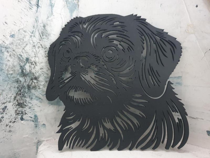 Line Art Pug Dog Wall Art 