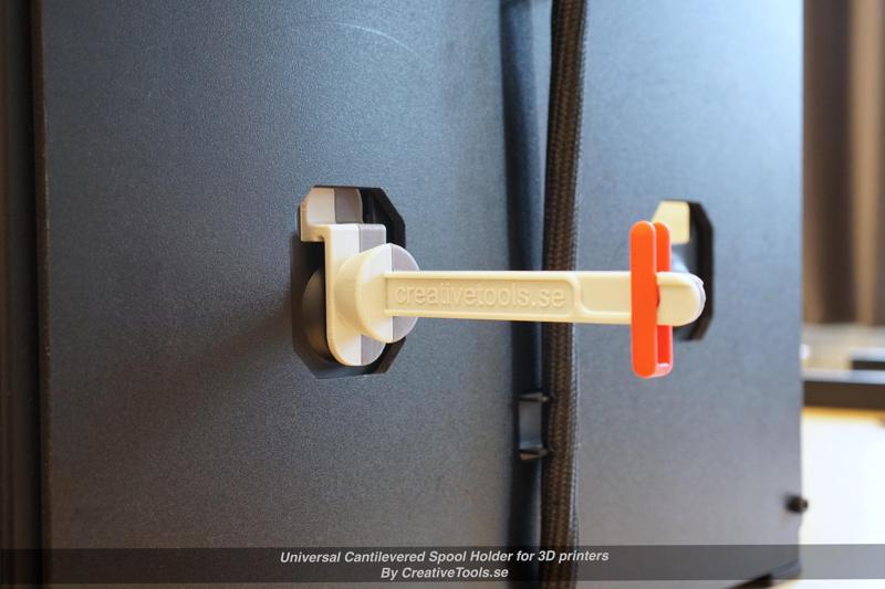 Universal Cantilevered Spool Holder for 3D printers