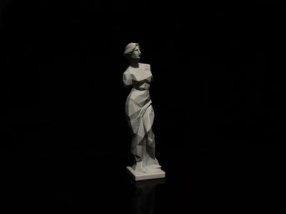 Low - polygon statue of the goddess Venus