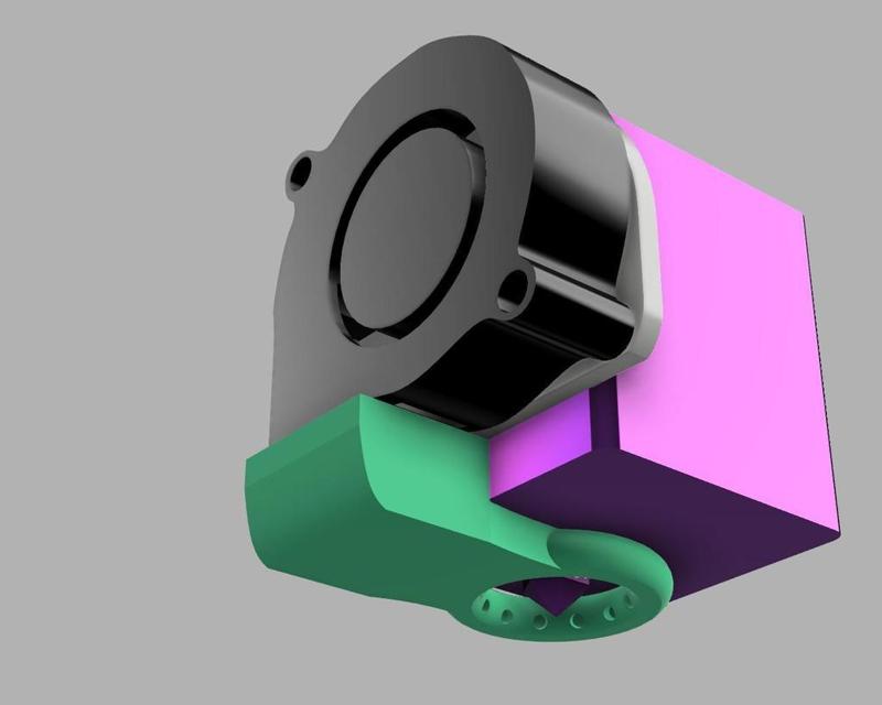 Tronxy X1 filament cooling blower fan holder