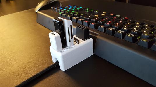 Cable Tunnel USB & SD Card Holder