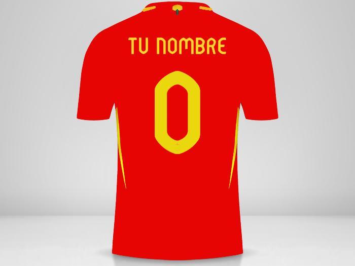 llavero Camiseta España eurocopa personalizable 