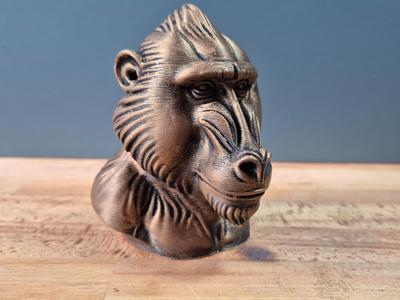 Baboon Bust Model
