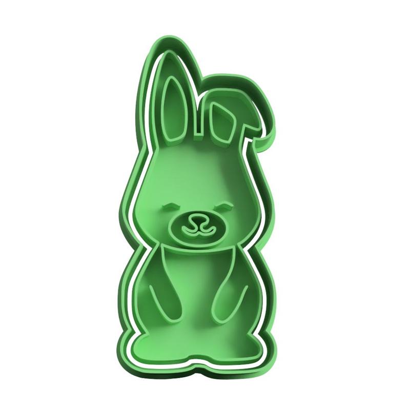 easter bunny cutter cutting cookie