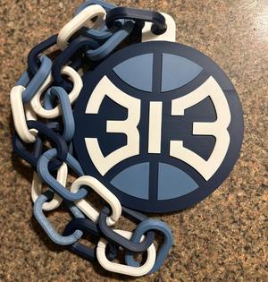 Detroit Pistons 313 Celebratory Oversized Logo