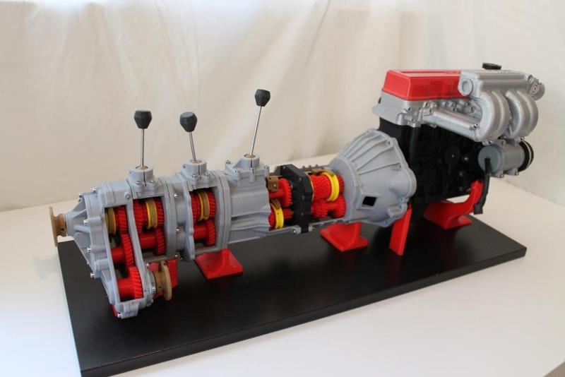 Complete working model, 4 cylinder engine, transmission, and transfer case. Educational Toy