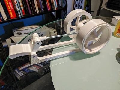 Treadle Finger Engine Dual Flywheel