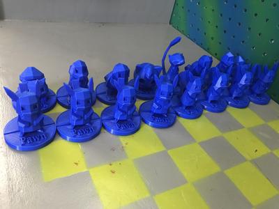 Low Poly Pokemon Chess