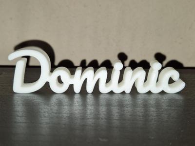 Dominic Name Sign Display Decor
