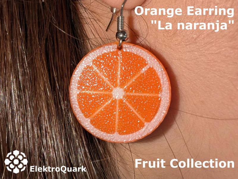 Orange earrings Fruit Collection "La naranja"