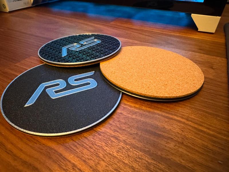 Ford Focus RS Drink Coaster (Face down on bed)
