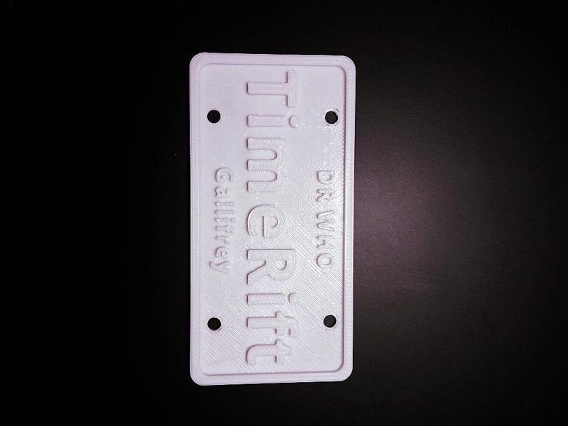 time rift Licence Plate