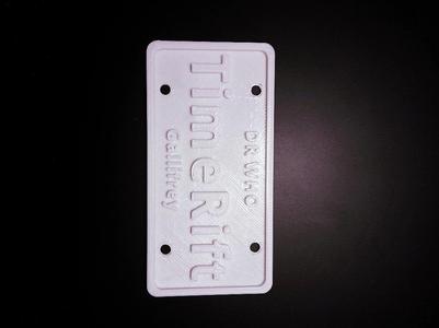 time rift Licence Plate