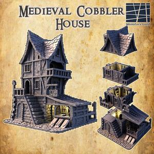 Medieval Cobbler House - Tabletop Terrain - 28 MM