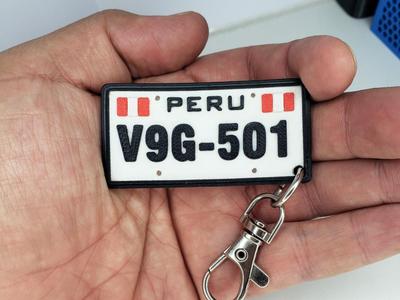 Peruvian License Plate Editable