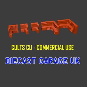 1:64 SCALE DIORAMA COMMERCIAL SET#2 - HOT WHEELS, MATCHBOX, 1:64