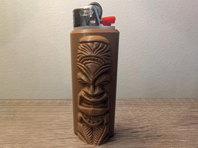 Tiki Bic Lighter Sleeve