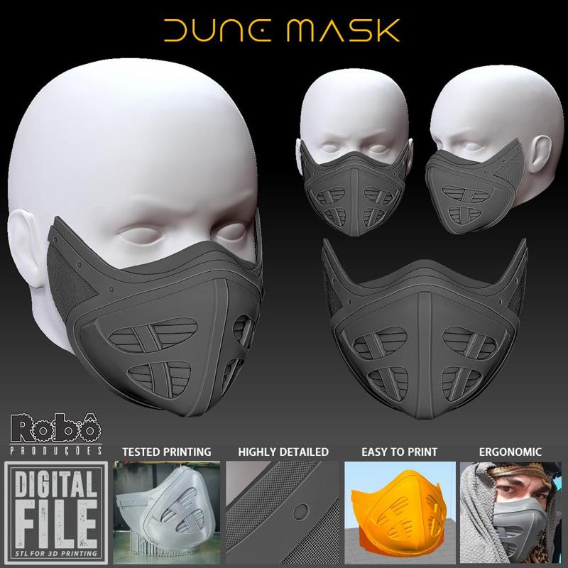 Dune Movie Mask - Paul Atreides Fremen Stillsuit mask - STL 3D Print file