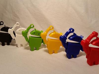 Android Eating a Apple