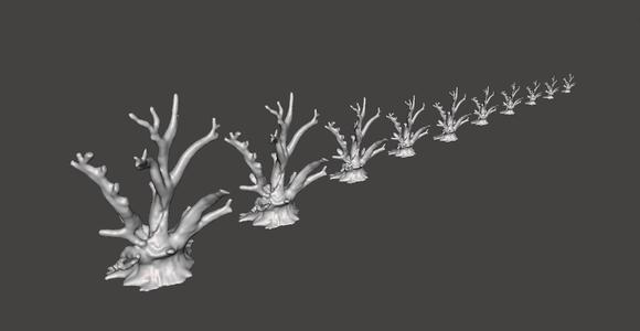 Dead Tree model 2 for tabletop games or dioramas 1/16 1/35 1/72 1/76 HO 1/87.1 O 1/48 G 1/12 1/24 1/32 28mm 1/56 scales