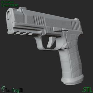 Sig Sauer P320 AXG Replica – 1:1 Real Scale STL for Props, Training & Holster Molding