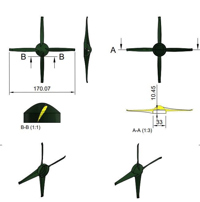 Propeller for cooler 4 blades