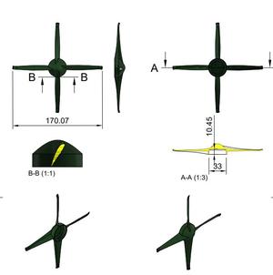 Propeller for cooler 4 blades
