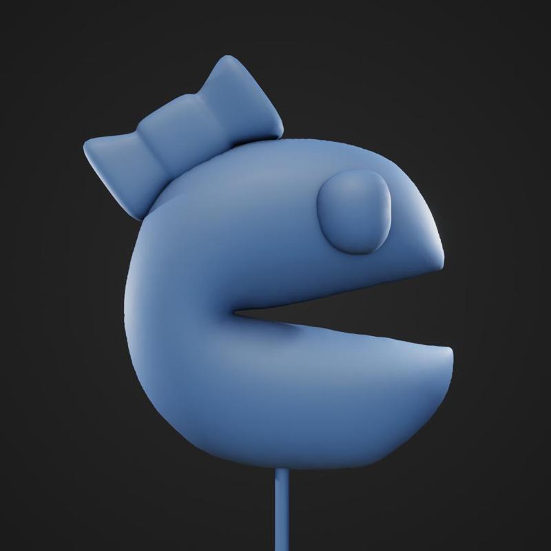 Puffy cartoon Mrs Pacman