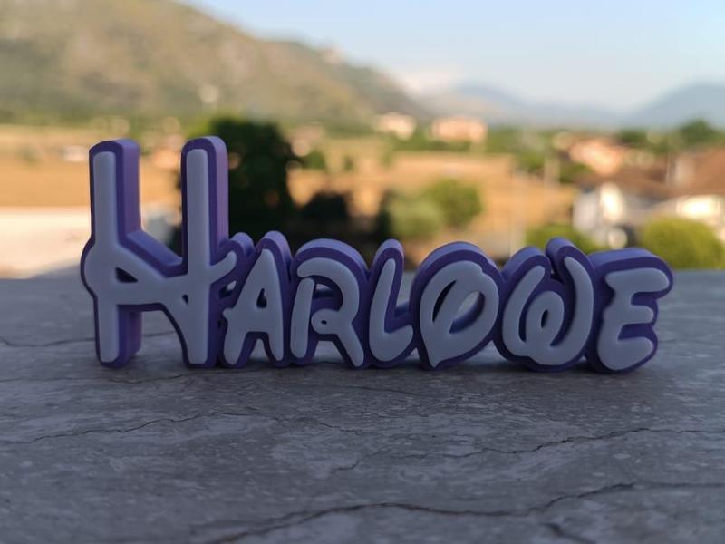 Harlowe Disney Name Sign Decorate Room child Birth