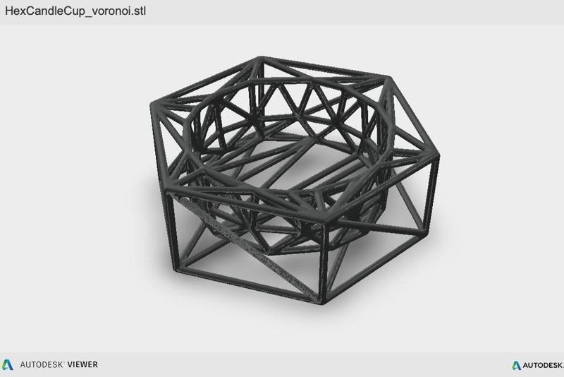 Hex Candle Cup - Voronoi