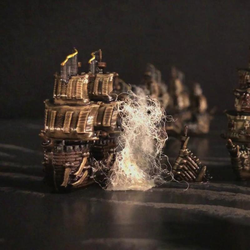 Man O' War Fantasy Empire Gunship (1mm Scale)
