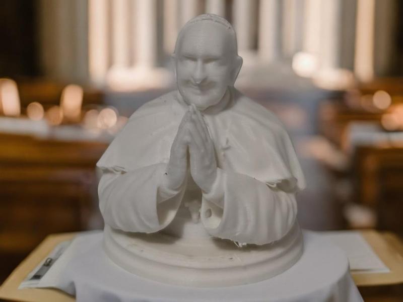 Representation of Pope Francis  A Moment of Prayer