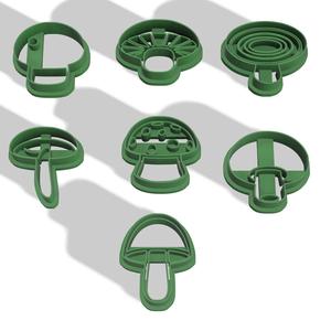MUSHROOM CUTTERS, SET X7 DIFFERENT DESIGNS