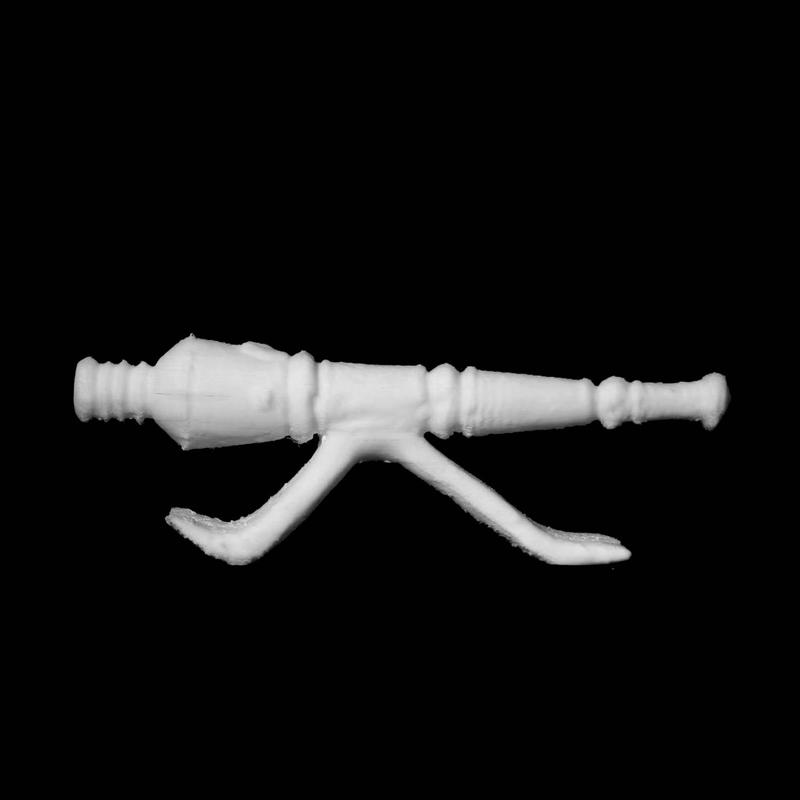 Gold weight in the form of a mounted European-style cannon at The British Museum, London