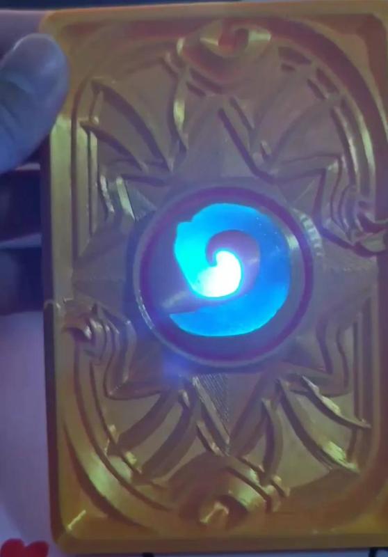 Hearthstone Pure Gold Card Back Vibrating Breathing Light Refrigerator Magnet
