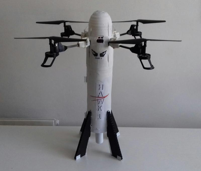 Hinge for Rocket Drone aka Landing a Rocket Vertically without being a billionaire