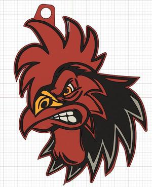 Rooster Keychain