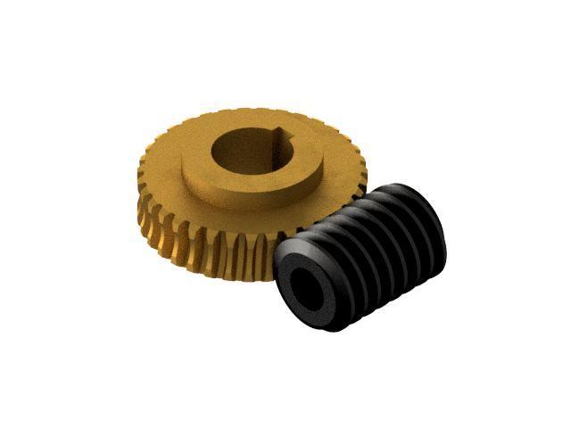 Worm Gear - Center D. 65 mm - Ratio 35 & 40 - Worm with Hole