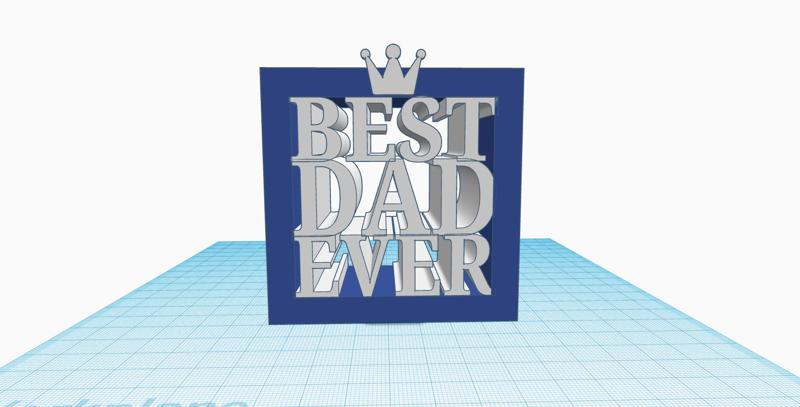 Best Dad Ever Decor Stand Reward Father's Day Gift