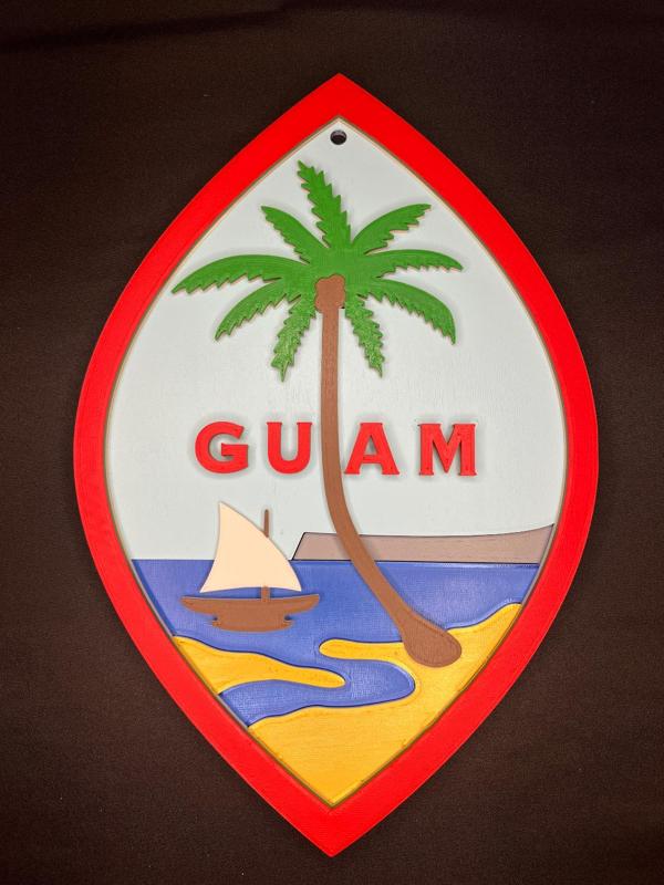 Guam state seal logo wall plaque