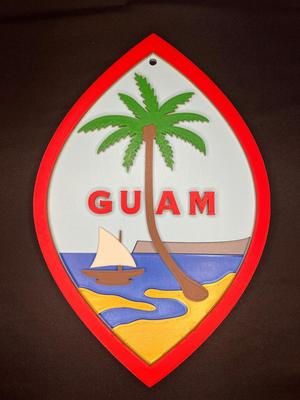 Guam state seal logo wall plaque